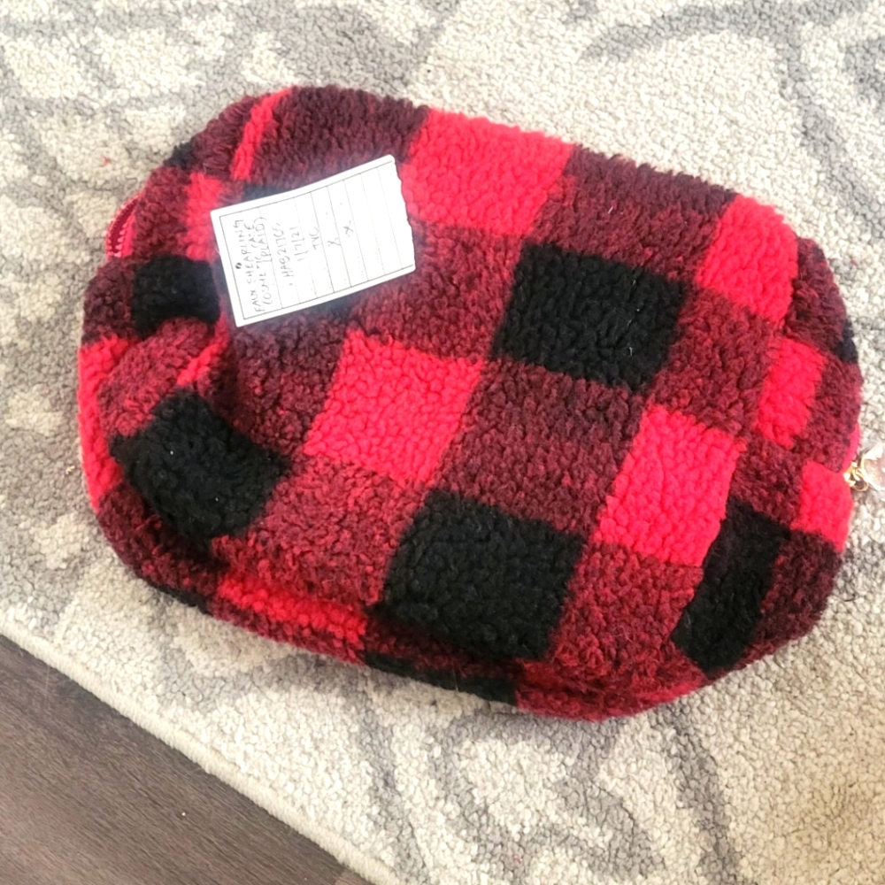 Plaid cosmetic bag